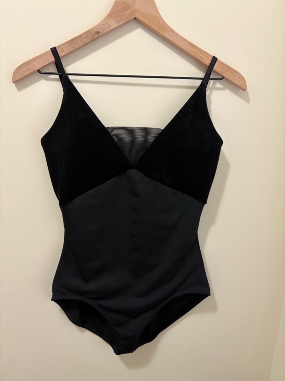 Capezio mesh and velvet leotard adult M